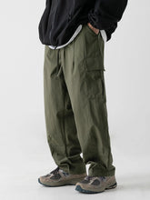 Men's Plus Size Wide Leg Cargo Pants Army Green