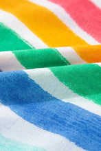 Rainbow Stripes Ruffled Hem Tank Top Tanks & Camis