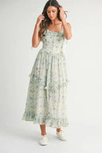 MABLE Floral Printed Shoulder Strap Midi Dress Casual Dresses