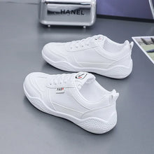 Lace Up Round Toe Flat Athletic White