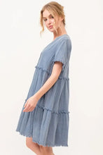 And The Why Washed Frayed Detail Tiered Dress Casual Dresses