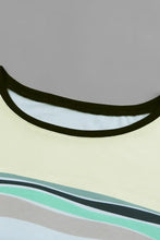 Striped Round Neck Long Sleeve Top Woman T Shirts