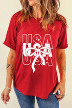 Patriotic USA Bow Graphic T-Shirt