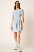 Mittoshop Smocking Detail Puff Sleeve Mini Dress Woman Dress