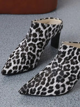 PU Leather Leopard Point Toe Pumps woman pumps
