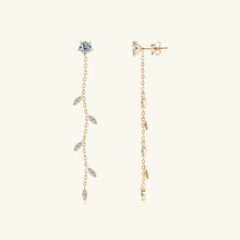 1.38 Carat Moissanite 925 Sterling Silver Leaf Earrings