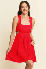 Davi & Dani Washed Satin Cutout Skirt Bandeau Mini Dress Orange Casual Dresses
