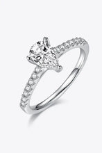 1 Carat Moissanite 925 Sterling Silver Side Stone Ring Silver Rings