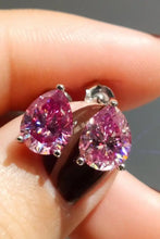 2 Carat Teardrop Moissanite Platinum-Plated Stud Earrings Earrings