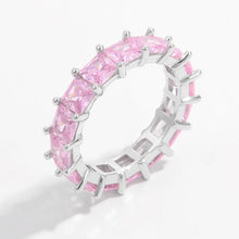 925 Sterling Silver Inlaid Zircon Ring Rings