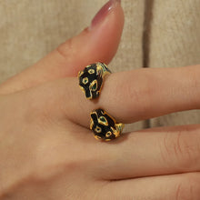 Inlaid Zircon Oil Drip Open Ring Rings