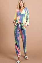BiBi Tie Dye French Terry Casual Pants Woman Pants