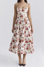 Floral Print Spaghetti Strap Midi Dress Casual Dresses