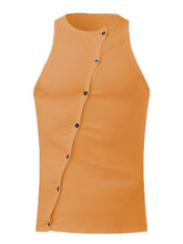 Men's Full Size Cutout Round Neck Tank Plus Size