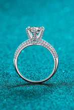 2 Carat Moissanite 925 Sterling Silver Side Stone Ring Rings