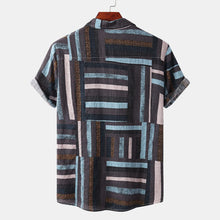 Men's Plus Size Short Sleeve Button-Down Casual Shirt