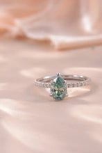 1.5 Carat Teardrop Shape Moissanite 925 Sterling Silver Ring Rings