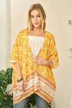 Davi & Dani Floral Printed Short Sleeve Loose Fit Kimono Cover Up Woman Outerwear