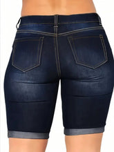 Distressed Denim Shorts with Pockets Denim Shorts