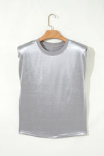 Round Neck Satin Tank Top