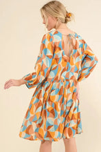 And The Why Printed Open Back Puff Sleeve Casual Dress Casual Dresses