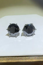 4 Carat Moissanite 925 Sterling Silver Stud Earrings with Black Diamonds
