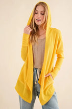 And The Why Full Size Thermal Hooded Open Front Cardigan with Pockets Woman Outerwear