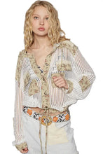 POL Vintage Washed Crochet Hoodie Jacket With Patchwork Cardigans