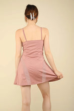 VERY J Mesh Detail Tennis Mini Active Dress with Shorts Inside