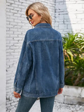 Button Up Long Sleeve Denim Jacket Casual Dresses