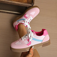 Lace Up Platform Sneakers Pink Woman Sneakers