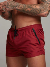Men's Drawstring Active Shorts Deep Red