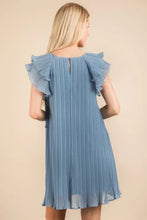 VERY J Plus Size Ruffle Sleeve Pleated Woven Mini Dress Casual Dresses