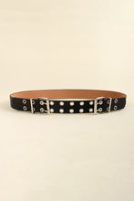 PU Leather Two Row Eyelet Belt Belts