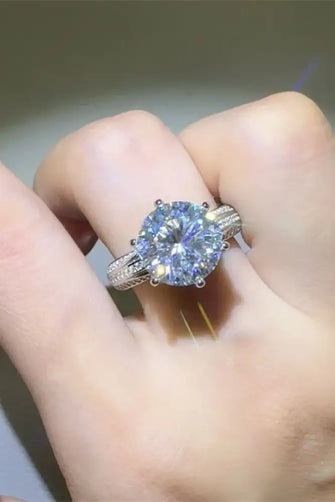 5 Carat Moissanite 925 Sterling Silver Ring Silver Rings