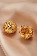 Braided Basket Metal Hoop Earrings Earrings
