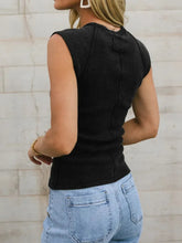 Exposed Seam Round Neck Tank Tanks & Camis