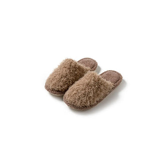 Round Toe Flats Slippers Brown Woman Slippers