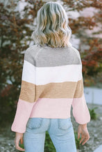Round Neck Buttoned Long Sleeve Sweater Sweater Pullovers