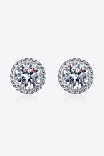 2 Carat Moissanite 925 Sterling Silver Stud Earrings Silver One Size