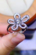 1 Carat Moissanite Flower-Shape Open Ring Rings