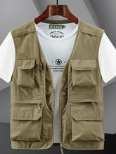 Men's Plus Size Zip Up V-Neck Vest Mens Tops