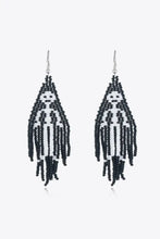 Beaded Dangle Earrings Black One Size Earrings