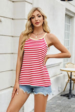 Contrast Striped Round Neck Cami Tanks & Camis