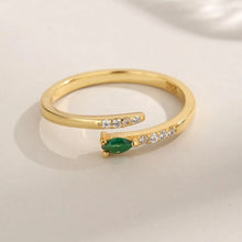 925 Sterling Silver Inland Zircon Open Ring