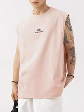 Men's Plus Size Round Neck Tank Pale Blush