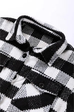 Plaid Button Up Long Sleeve Jacket Woman Outerwear
