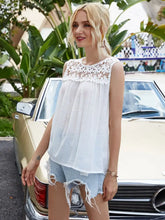 Ivy Lane Full Size Spliced Lace Round Neck Tank Tanks & Camis