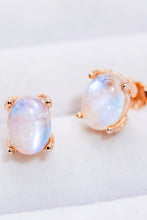 Natural Moonstone 4-Prong Stud Earrings