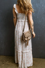 Ruffled Smocked Printed Sleeveless Maxi Dress Woman Maxi Dress